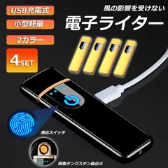 電子ライター usb ライター 電子ターボライター 4個セット 充電式ガス オイル不要 防風軽量 キャンプ バーベキュー 登山 プレゼント たばこ おしゃれのサムネイル