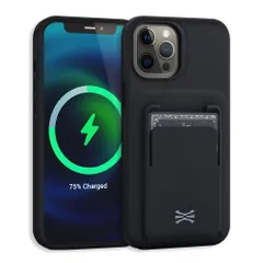 【特価商品】PRO はiPhone 12 MX Pro Max ウォレットケースに対応 - TORU MagSafeワイヤレス充電 取り外し可能なカードホルダー用に設計されたマグネット内蔵の保護カバ - ブラックケース/ブラックホルダ