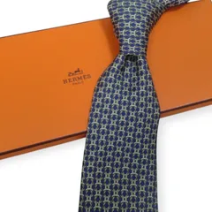 美品☆エルメス HERMES ネクタイ ハイブランド フランス製 シルク100％　ブランドネクタイ　保存箱付き