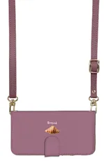 iPhone14Pro ケース 手帳型 アイフォン14 プロ スマホケース スマホショルダー レザー ストラップ パン トースト サンドイッチ バケット 食べ物 写真 かわいい  調節可能 130cm  カラー05