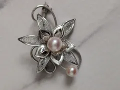 本真珠　ブローチ