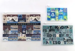 【中古】収納・携帯用アイテム ミッキーマウス(風景/アトラクション) スライドジップケース3枚セット 「ディズニー」 東京ディズニーリゾート限定