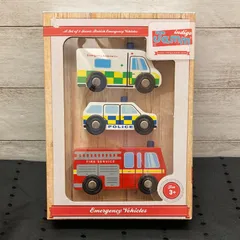 【indigo Jamm インディゴジャム】イギリス　木のおもちゃ（3才以上）　ミニカー　はたらくくるま　3個セット