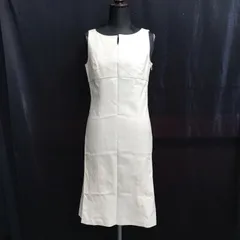 美品/日本製★23区★シルク混/ノースリーブ ワンピース 【size:38・M/ひざ丈/アイボリー/ivory】春夏/オンワード樫山/dress◆BJ089-d