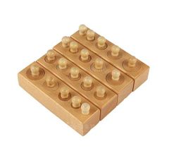 美品】モンテッソーリ知育玩具 円柱さし(シリンダーブロック4個セット