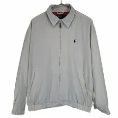 90年代 Polo by Ralph Lauren ポロラルフローレン スイングトップ アウトドア チンストラップ ホワイト (メンズ S) 中古 古着 O2904