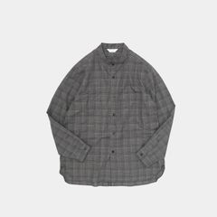 【新品】STILL BY HAND（スティルバイハンド）Band Collar Shirts SH04223 CHARCOAL CHECK / size 48