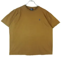 ポロバイラルフローレンPolo by Ralph Lauren半袖Tシャツポニーロゴ刺?ワンポイント茶色ブラウンコットンシンプルvintageヴィンテージ40205