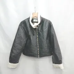 ◇ ⊇ Inella イネラ フェイクレザー 長袖 ライダースジャケット サイズ2 ブラック レディース E  【1502180024399】