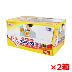 使い捨てカイロ エステー はるオンパックス ミニ 衣類に貼るカイロ 10時間用 60個入り X2箱