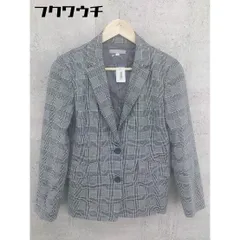 ◇ NATURAL BEAUTY BASIC 2B シングル チェック 長袖 テーラード ジャケット サイズ38 ブラック系 レディース 【中古】 【1101200007185】