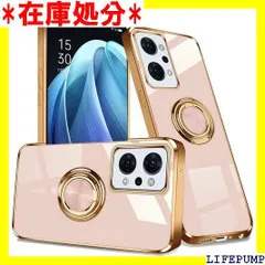 Yika OPPO Reno7 A ケース リング おしゃれ 日本版 au OPG04 オッポ リノ7 a ケース リング かわいい 人気 タンド機能 シンプル ピンク 327