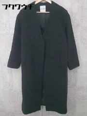 ■ Ray BEAMS レイ ビームス 長袖 ノーカラー コート ブラック レディース 【中古】 【1002801326531】