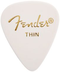 新品 Classic Shape Thin 351 White ピック (144) Fender