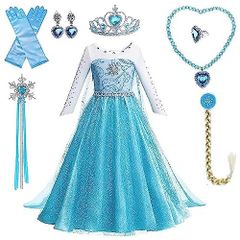 仮装衣装　エルサ風 エルサ風B_100 [Agture] アナと雪の女王風 ドレス エルサ風