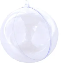 TKY プラスチックボール 球 オーナメント 飾り 透明 中空 球体 装飾 収納 DIY(14cm)