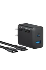 Anker Charger (20W 2-Port) with USB-C ＆ USB-C ケーブル (20W USB-C＆USB-Cケーブル付属 2ポート急速充電器)【PSE技術基準適合/USB PD対応/PowerIQ搭載/コンパクトサイズ】のサムネイル