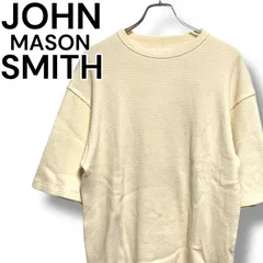 JOHN MASON SMITH ジョンメイソンスミス オフホワイト 半袖Tシャツ コットン100% 日本製 サイズM Mサイズ メンズ カジュアル ワッフル生地 クルーネック 上質素材 シンプル 001098H