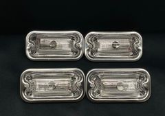 板橋用品製作所　S-80DXST　4個　クリア　白　角マーカー　電球式　24V6W　ガラス 前開きタイプ レトロ デコトラ　かまぼこ　車高灯　トラックショップASC