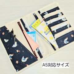診察券ポーチ 保険証ケース お薬手帳 マルチケース  ハンドメイドNo.220