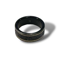 GUCCI グッチ アイコンリング GG セラミック ブラック 12号 指輪