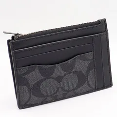 良品 コーチ 定期入れ/パスケース コインケース/小銭入れ 黒 KYM