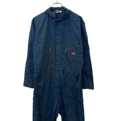 Dickies 長袖 つなぎ 42 ネイビー ディッキーズ ジップアップ オールインワン ワークウェア 作業着 古着卸 アメリカ仕入 a706-5581