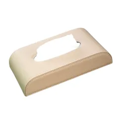 MAKUMINORS 車 ティッシュ ケース 吊り下げ ワンタッチ取付 ボックス サンバイザー おしゃれ 収納 スリム 車用 カスタム カー用品 内装 便利 ベージュ [ベージュ]