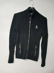 レディース Ralph Lauren(ラルフローレン) ケーブル編み 綿 ジップアップニット ( 85 ー 90 )