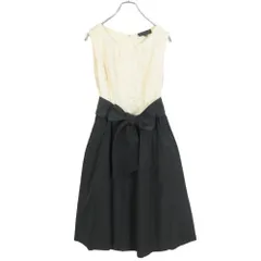 【新品タグ付！】アンタイトル★ノースリーブワンピ サイズ4 オフホワイト×ブラック系 z12782