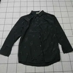 ◇ ⊂ ドリームガーデン バラ柄 長袖 シャツ サイズM ブラック系 レディース E  【1509190010268】