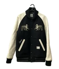 stussy スタジャン　ブラック　Sロゴ　折れクラウン　完売品 stussy ステューシー スタジャンスナップボタンL SSリンク折れ