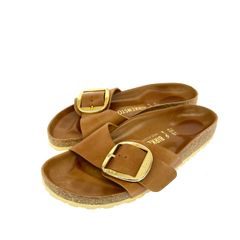 BIRKENSTOCK サンダル 37 240cm ブラウン ゴールドバックル BIRKENSTOCK サンダル 37 240cm ブラウン ゴールドバックル - メルカリ