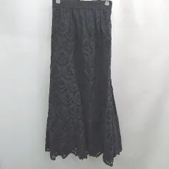 ◇ ⊂ BEAMS ビームス 花柄レース ロング フレア レースデザインスカート サイズS ブラック系 レディース E  【1507080007213】のサムネイル