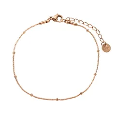 【B：ピンクゴールド × ワンサイズ】[Cream dot. クリームドット公式] ブレスレット レディース ステンレス製 金属アレルギー つけっぱなし サージカルステンレス 5タイプ チェーン スキンジュエリー 極細 細い 大人のサムネイル