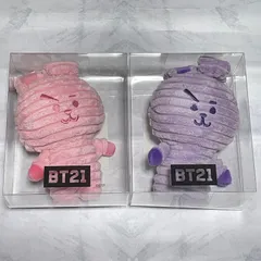 BT21 プラッシュドールコーデュロイ COOKY〈ピンク ＆パープル〉 ぬいぐるみ 2個セット