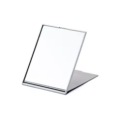 HORIUCHI MIRROR 軽量 ・薄型コンパクトミラー 手鏡 化粧鏡 Mサイズ シルバー クリスマス プレゼント 0