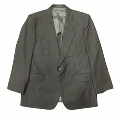 カルヴェン CARVEN ウール100％ テーラード ジャケット シングル 2B ブレザー ブルゾン 上着 アウター ヴィンテージ オールド 96-B4 グレー メンズのサムネイル