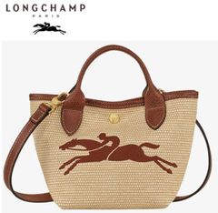 LONGCHAMP 藤素材バッグ 肩ひも付き(新品未使用品) - メルカリ