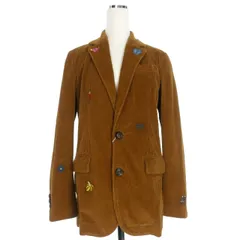 ディースクエアード DSQUARED2 22AW Manhattan Jacket ワッペン付き コーデュロイジャケット ブレザー 38 ブラウン 茶 S75BN0829 国内正規のサムネイル