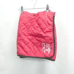 ◇ ⊇ FILA フィラ リバーシブル ミニ 台形 スカート サイズF レッド レディース E  【1412090055577】