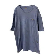 Carhartt 半袖 ポケットTシャツ 2XL サックスブルー カーハート ワーク ビッグサイズ ロゴ 古着卸 アメリカ仕入 a707-5074