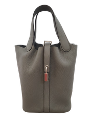【新品】エルメス HERMES ハンドバッグ ピコタンロックPM　トリヨン　グリメイヤー　SV金具　W刻印