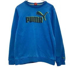 PUMA ロゴスウェット トレーナー キッズ XL 160程 ブルー プーマ プルオーバー 裏起毛 古着卸 アメリカ仕入 a701-6769