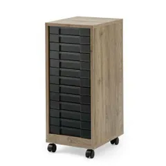 【新品・3営業日で発送】IRISOHYAMA アイリスオーヤマ 木製フロアケース MFE-7130 アッシュブラウン／クリアブラック