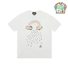【今日WTO】Vivienne Westwood サターン個性的虹プリント短袖-WU98