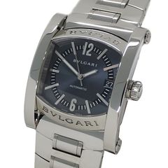 ブルガリ BVLGARI 時計 メンズ ブランド アショーマ デイト 自動巻き AT ステンレス SS AA44S シルバー ネイビー 磨き済み 【中古】