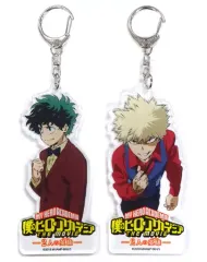 【中古】キーホルダー・マスコット(キャラクター) [単品] 緑谷＆爆豪 描き下ろしアクリルキーホルダー2キャラセット 「Blu-ray/DVD 僕のヒーローアカデミア THE MOVIE ～2人の英雄～」 TSUTAYA購入特典