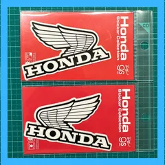 【2枚セット】HONDA　ホンダ　ステッカー ロゴ ダイカットクリアステッカー 1972WING mark WHITE　バイク　白　ホワイト　ホンダウィング