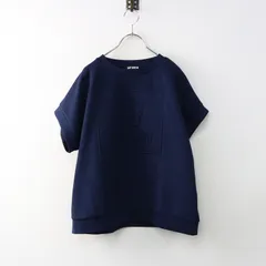 マリークワント MARY QUANT エンボスデイジーボンディング プルオーバー M ネイビー/カットソー フラワー ロゴ トップス【2400014387599】